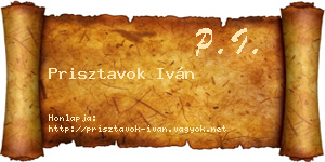 Prisztavok Iván névjegykártya