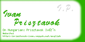 ivan prisztavok business card